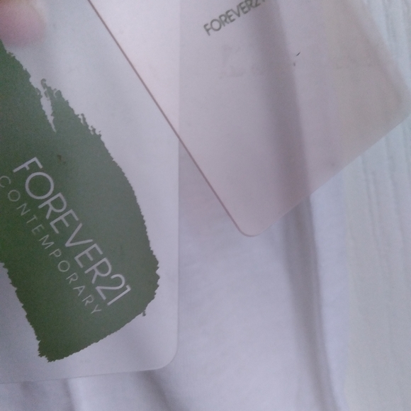 FOREVER 21 Sheer white knit t-shirt top, MEDIUM, new with tag - Picture 4 of 7